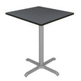 thumbnail image 1 of Regency Via Cafe High 36in. Square X-Base Table- Grey/Grey, 1 of 5
