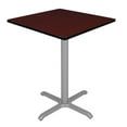 thumbnail image 1 of Regency Via Cafe High 36in. Square X-Base Table- Mahogany/Grey, 1 of 5