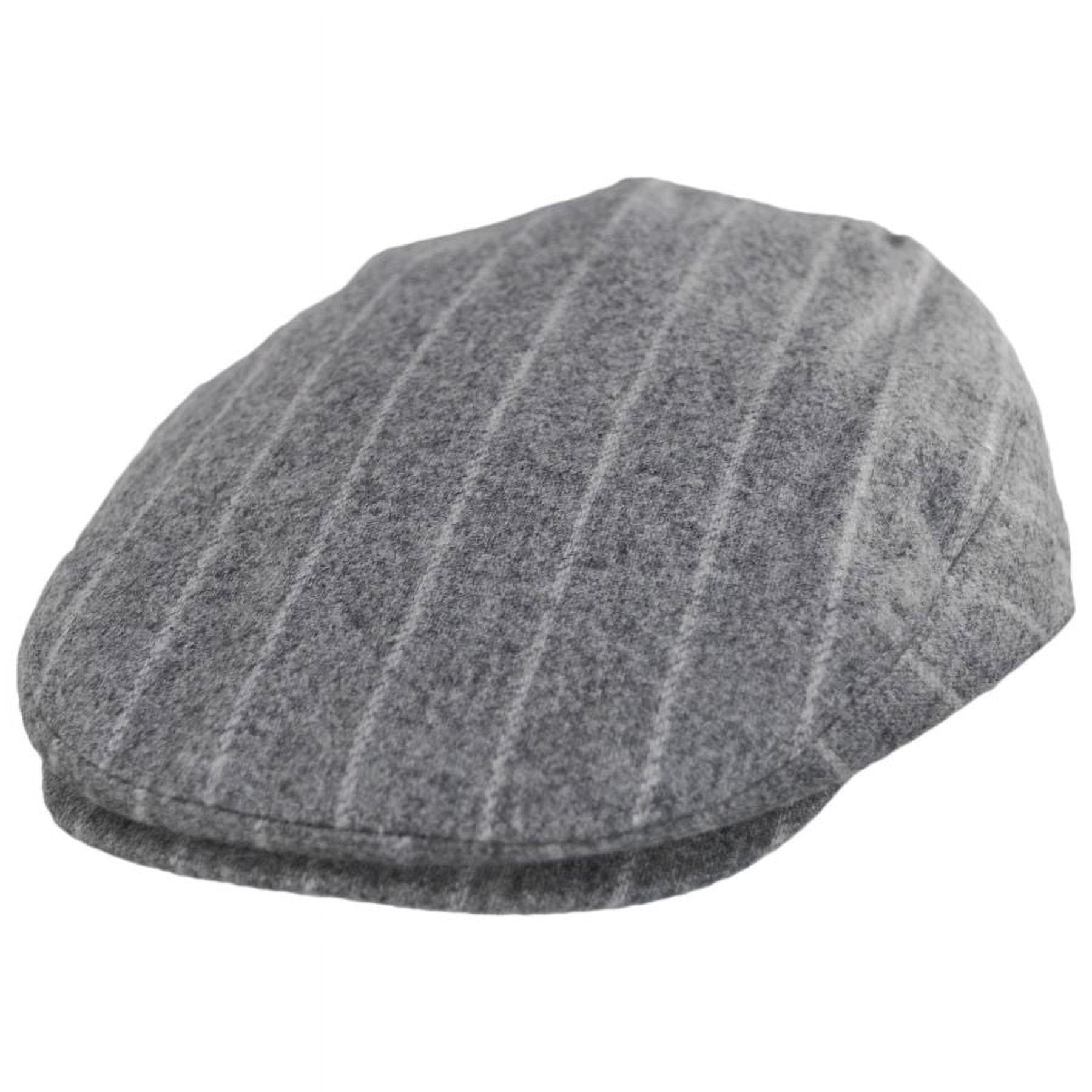 Regency Wool Pinstripe Ivy Cap - XL - Silver