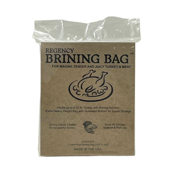 Regency Wraps Brining Bag for Making Juicy, Flavorful Turkey & Lean Meat, Heavy Duty Clear from Grand Fusion