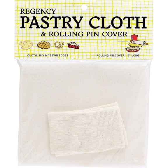 Regency Wraps RW1050 Regency Pastry Cloth and Rolling Pin Cover Set, 20 x 24, 15", Natural