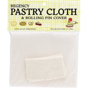 Regency Wraps RW1050 Regency Pastry Cloth and Rolling Pin Cover Set, 20 x 24, 15, Natural