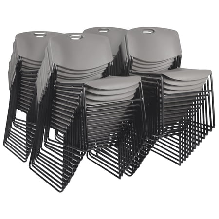 Regency Zeng Stack Chairs,Grey,PK50 4400GY50PK