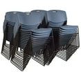 thumbnail image 1 of Regency Zeng Ultra Compact Metal Frame Armless Stackable Chair - Blue, PK50, 1 of 2