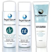 regenepure - dr shampoo, 8 ounces + nt shampoo, 8 ounces + biotin conditioner, 8 ounces