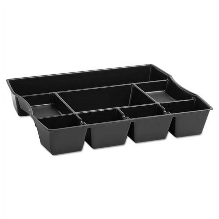 Regeneration Deep Drawer Organizer, Eight Compartments, 14.88 x 11.88 x 2.5, Plastic, Black Regeneration Deep Drawer Organizer, Eight Compartments, 14.88 x 11.88 x 2.5, Plastic, Black