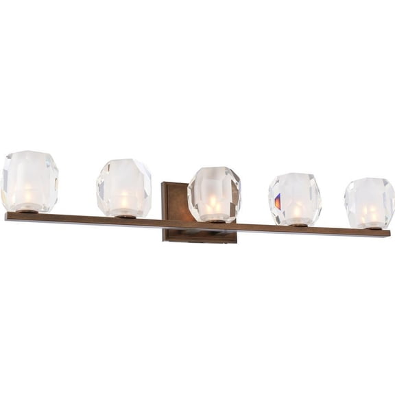 Regent 5-Light Bath Fixture in Satin Nickel or Bronze