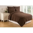 thumbnail image 1 of Regent Diamond Solid Cocoa Brown Twin 2 Piece Quilt Set, 1 of 5
