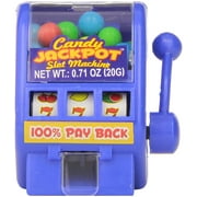 Kidsmania Candy Jackpot Slot Machine Candy Dispenser, 0.7-Ounce Candy-Filled Dispensers, 12 ct