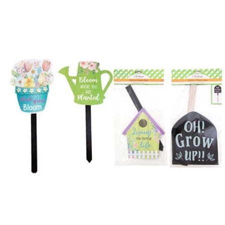 Regent Products 14-16 in. Yard or Planter Stake MDF Garden Designs with Glitter & Dropdown In Use Photo, Assorted Color