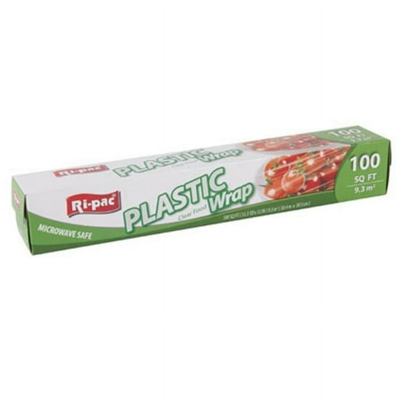 Ri-Pac Plastic Cling Wrap 12 IN x 100 Sqft. Roll - 12 Premium Rolls