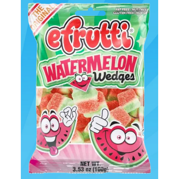 Efrutti Watermelon Wedges Gummi Candy, 3.5 oz Bag