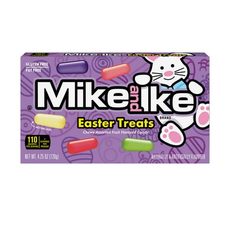 MIKE AND IKE Easter Treats Chewy Candy, Easter Candy, 4.25 oz Theater Box