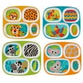 thumbnail image 1 of Regent Products  4-Section Jungle Animal Plate Kids Dinnerware in PDQ Elephant Zebra Parrot Leopard, 4 Assorted Color - 48 Piece, 1 of 1