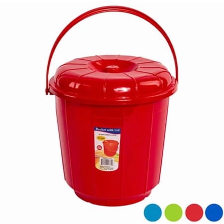Regent Products 413740 2.9 gal Bucket with Lid & Handle - 4 Assorted Color - 11.5 x 10.5 in.
