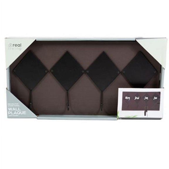 Regent Products G15885 15.5 x 7.87 in. MDF Dia.mond Wall Plaque with Hooks Window