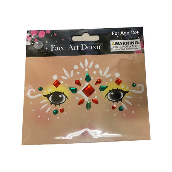 Regent Products Inc Face Art Amber Gems And Face Stick Ons Costume Accessory