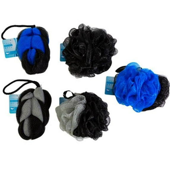 Regent Products  Men Charcoal & Exfoliating Bath Sponge with 70 g HBA Hot Band, 3 Assorted Color