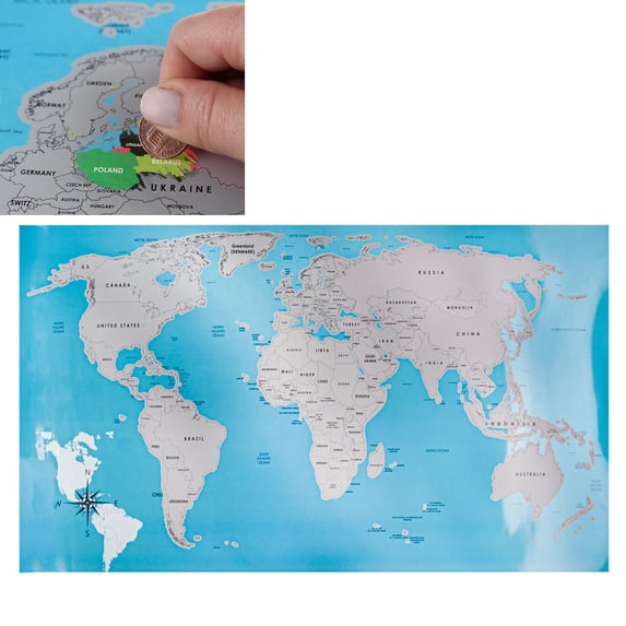 Regent Products Scratch off Map Wall Dcor Scratch off Poster Map Track Your Travels