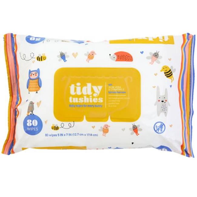 Regent Products Tidy Tushies Baby Wipes 80 Count Pack of 24