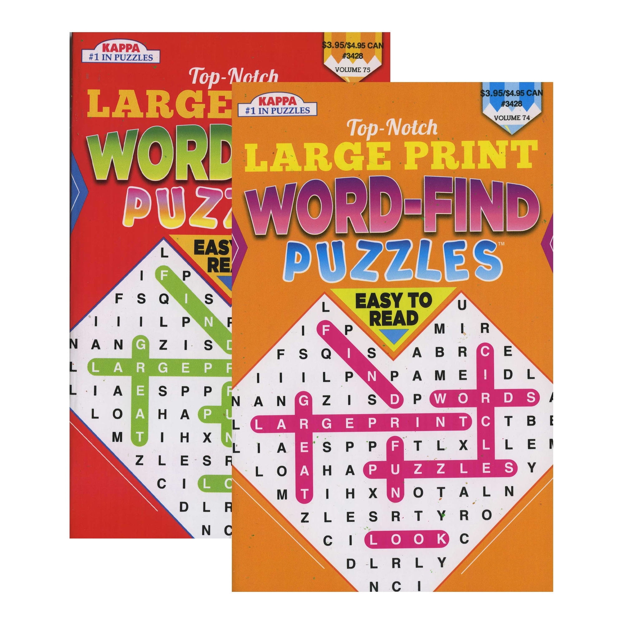"KAPPA Brain Games Word Finds Puzzle Books for Adults, 8""x5"" Digest ...