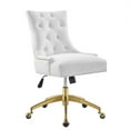 thumbnail image 1 of Modway Regent Tufted Performance Velvet Office Chair in Gold White, 1 of 7