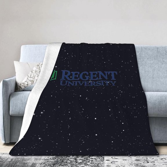Regent University Fleece Blanket, Very Soft Microfiber Flannel Blanket for Couch Warm and Cozy for All Seasons