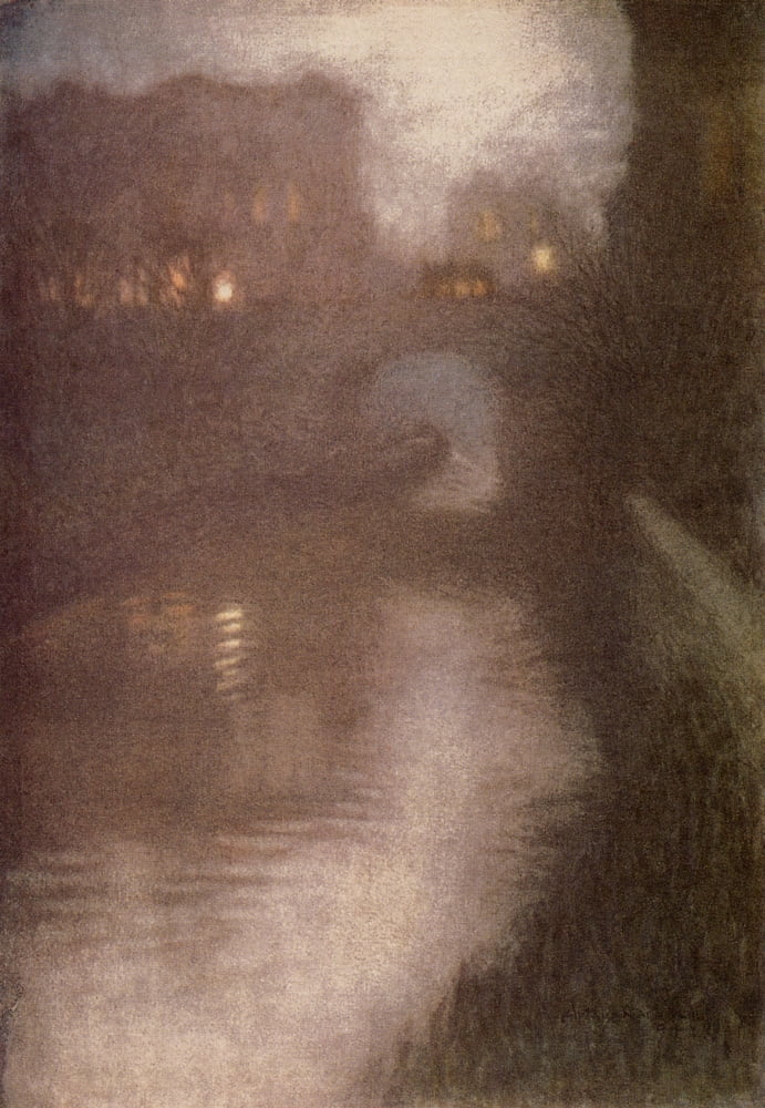 Regents Canal 1913 Canvas Art - Arthur Rackham (18 x 24)