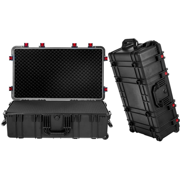 Regetek Waterproof Roller Hard Case 35"x 20.5"x 12", Equipment Case with Foam/Wheels for Camera, Tool, Electronics Gear, Instrument,IP67 Waterproof & Crushproof, Lockable, Transport Rolling Case