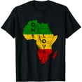 thumbnail image 1 of Reggae Africa Map Rasta Regae Music Rastafari African Roots T-Shirt, 1 of 3