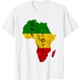 thumbnail image 1 of Reggae Africa Map Rasta Regae Music Rastafari African Roots T-Shirt, 1 of 4