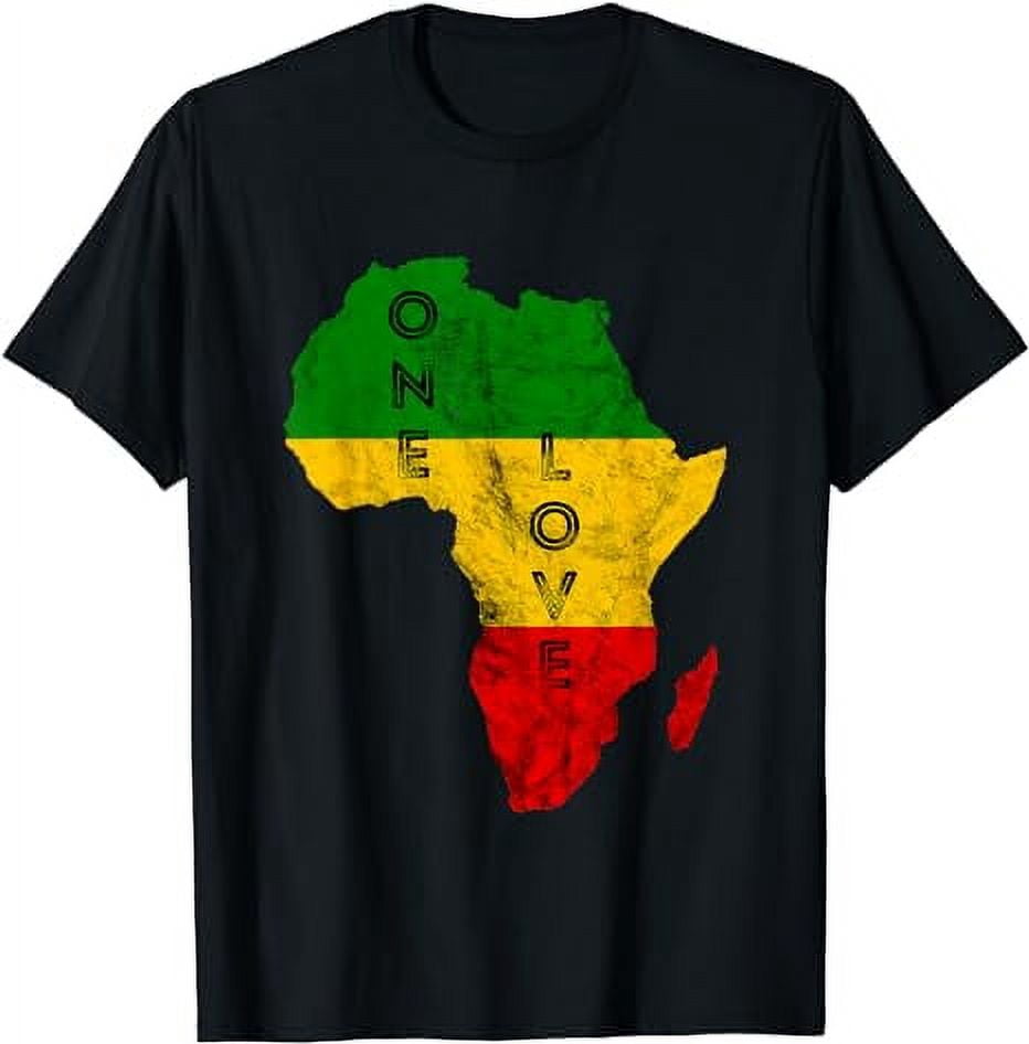 Reggae Africa Map Rasta Regae Music Rastafari African Roots T-Shirt ...