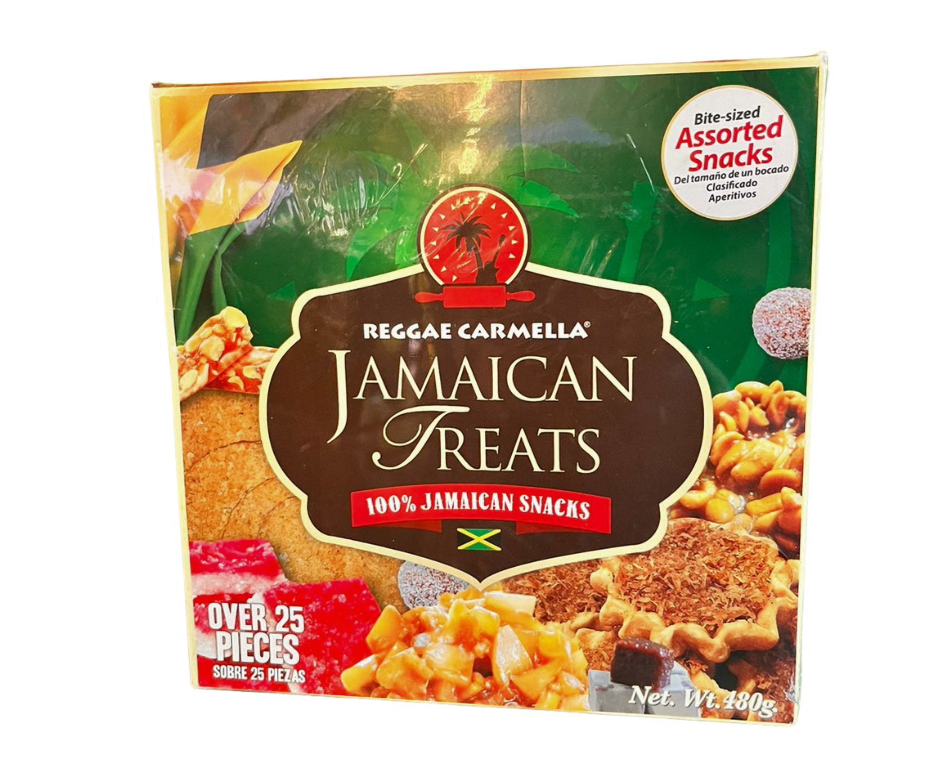 Reggae Carmella 100% Jamaican Bite-Sized Assorted Snacks 25 pcs