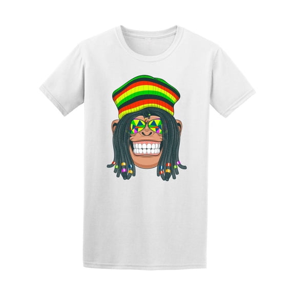 Reggae Chimpanzee Dreadlocks T-Shirt Men -Image by Shutterstock, Male Medium