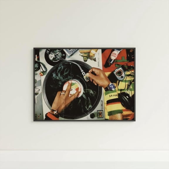 Reggae Dj Vinyl Record Art Poster Jamaican Music Poster, Unframed Poster Size 8x12