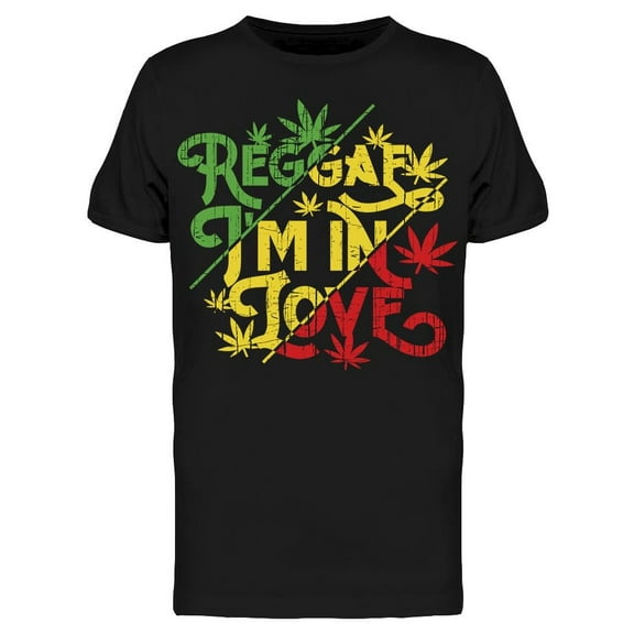 Reggae I Am In Love Graphic T-Shirt Men -Image by Shutterstock, Male Large