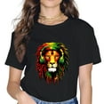 thumbnail image 1 of Reggae Lion Rasta Music Fan Rastafarianism Musician Gift T-Shirt, 1 of 3