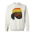 thumbnail image 1 of Reggae Men Portrait. Pixel Art- Sweatshirt Men -Image by Shutterstock, Male x-Large, 1 of 4