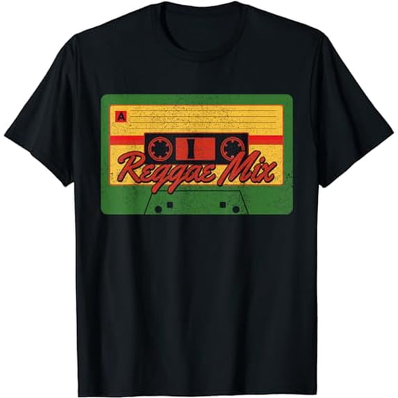 Reggae Mix - Retro Cassette Reggaeton Rastafari Rasta Gift T-Shirt