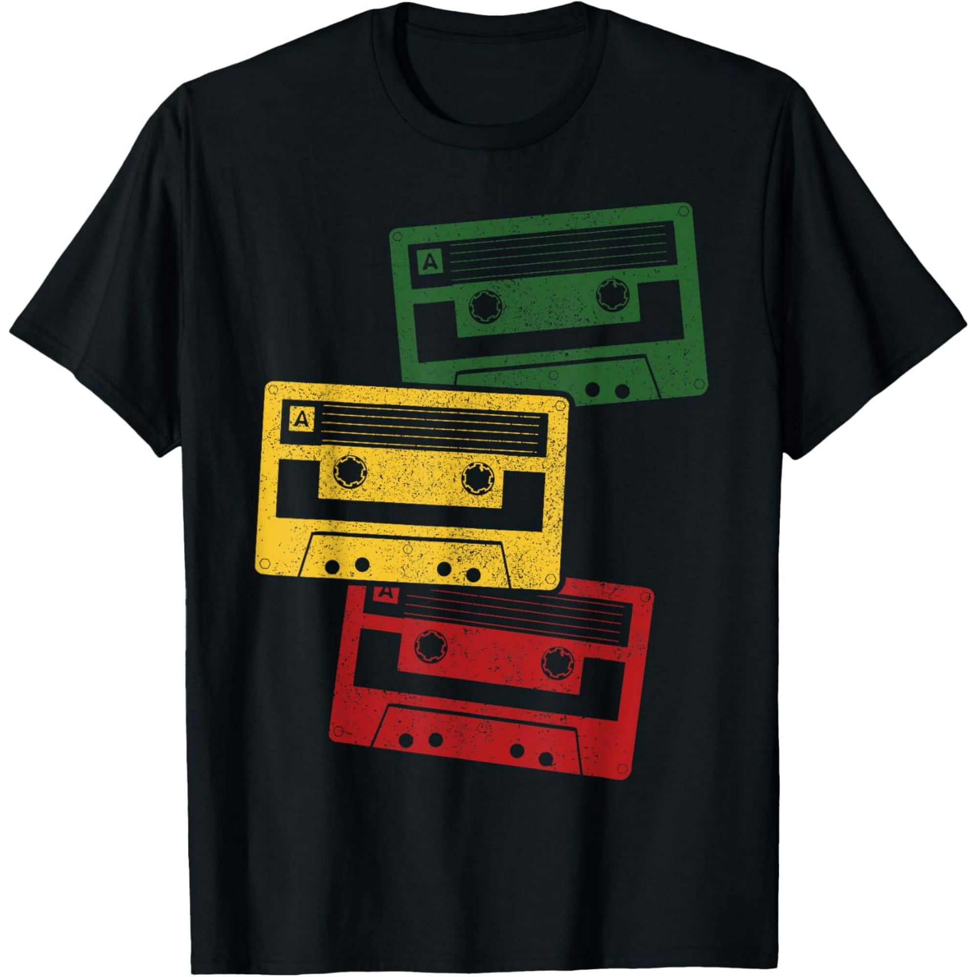 Reggae Music Cassette Tapes Vintage Retro Rastafari Rasta T-Shirt ...