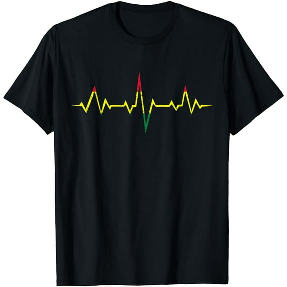 Reggae Music Heartbeat Rastafari Rasta Gift T-Shirt