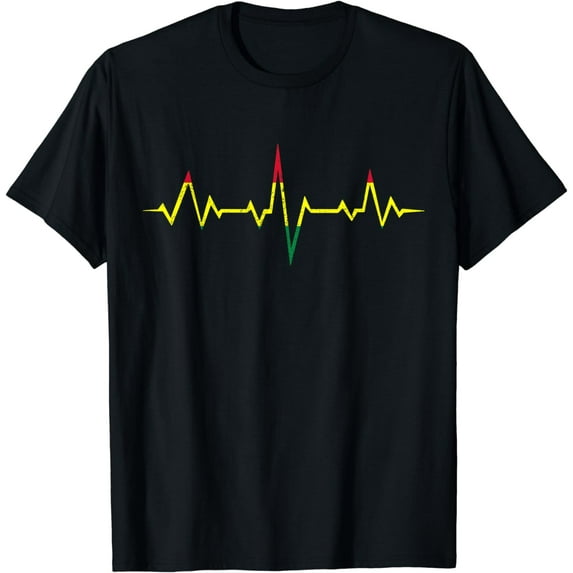 Reggae Music Heartbeat Rastafari Rasta Gift T-Shirt