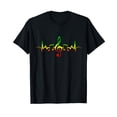 thumbnail image 1 of Reggae Music Heartbeat T-Shirt - Jamaica Rasta Tee Gift, 1 of 3
