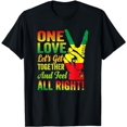 thumbnail image 1 of Reggae Music Jamaica One Love Rasta Roots Black History Rock T-Shirt, 1 of 5