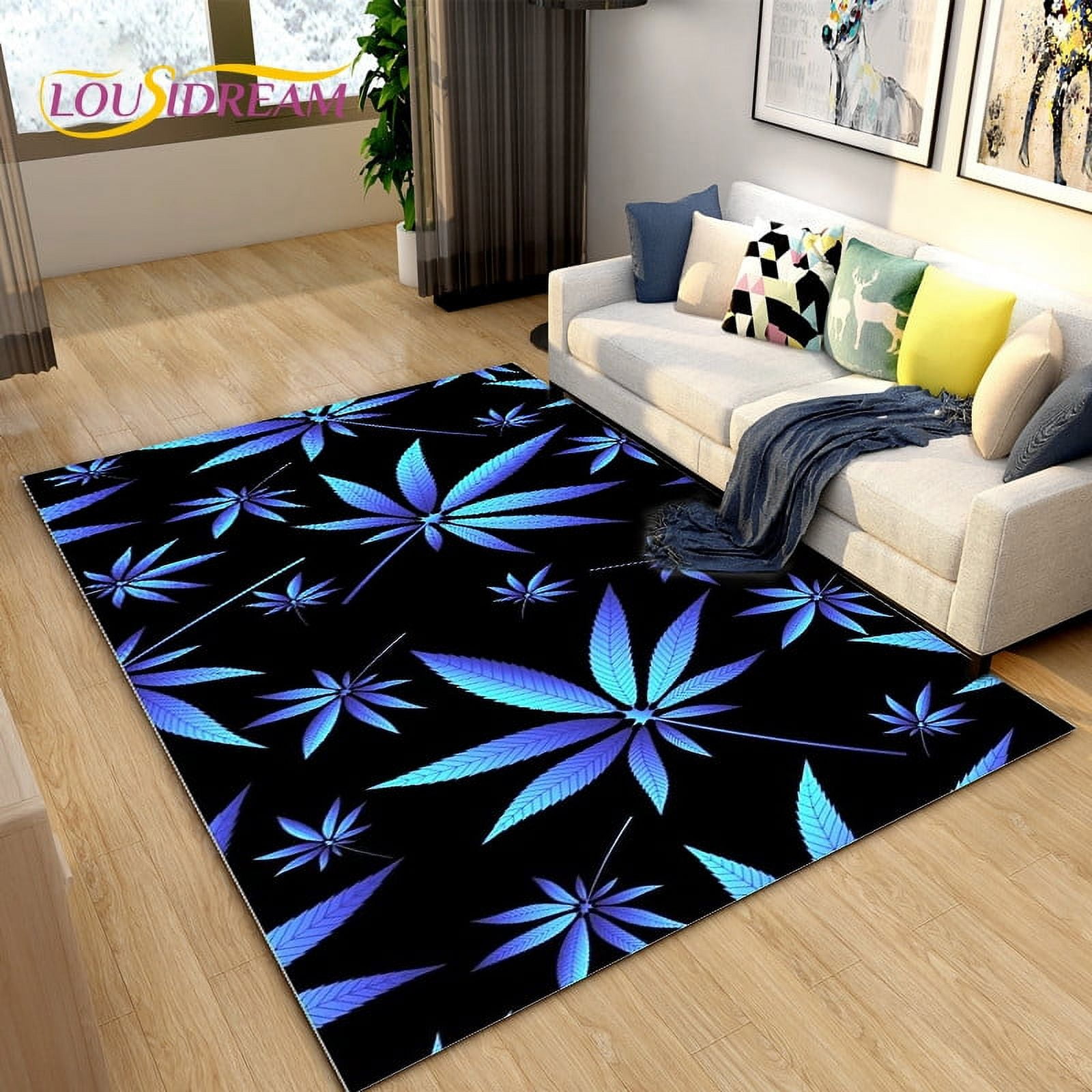 Reggae Music Jamaican Style Maple Leaf Area Rug Carpet Rug for Living ...