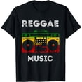 thumbnail image 1 of Reggae Music Musicbox Boombox Rastafari Roots Rasta Reggae T-Shirt, 1 of 4