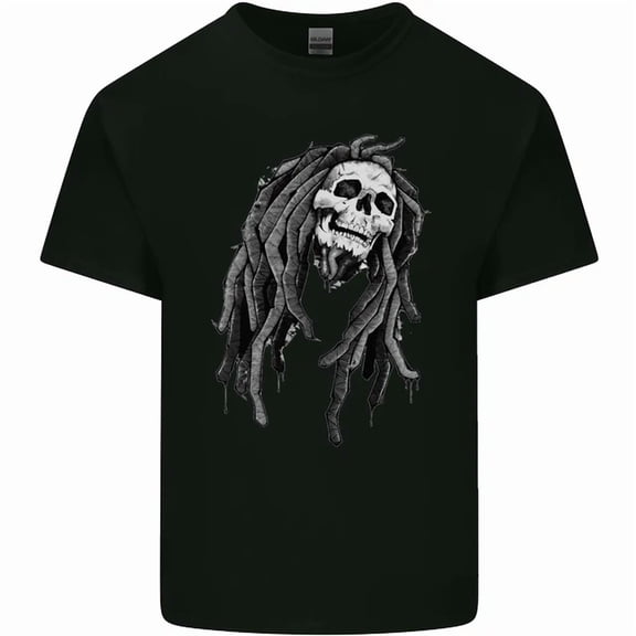 Reggae Music Skull Jamaica Mens Womens T-Shirt