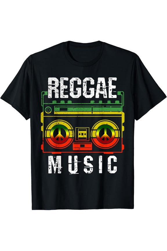 Reggae Music T-Shirt Peace One Love Rasta African Roots T-Shirt