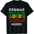 thumbnail image 1 of Reggae Music Tape Reggae Lover Reggae Flag Rasta Reggae T-Shirt, 1 of 4