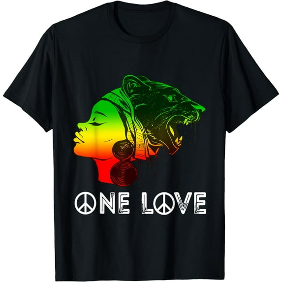 Reggae One Love Jamaican Pride Rastafarian Rastafari Roots T-Shirt